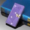 Bling Butterfly Leather Flip Cover For Samsung Galaxy S25 Ultra S24 Plus S23 FE A55 A35 A36 A56 A26 A06 A16 Wallet Glitter Case