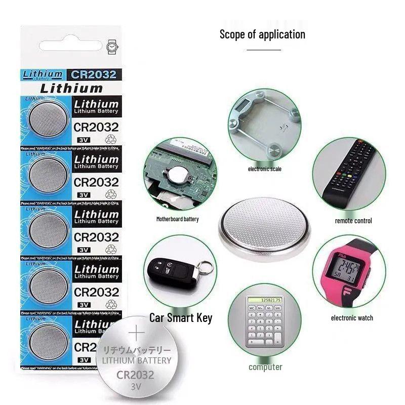 3V Button Battery Options: CR2032, CR2025, CR2016, CR1632, CR1620, CR1220.
