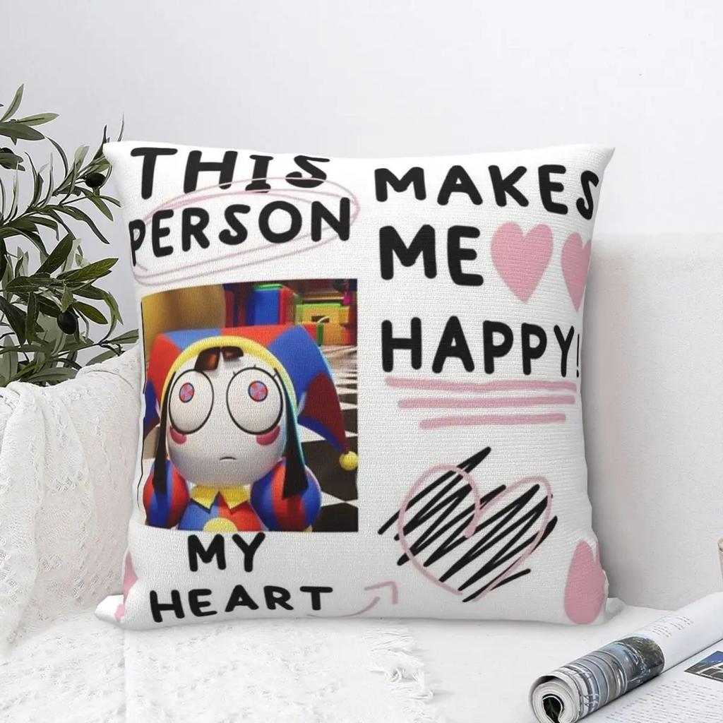 Pomni El Increíble Circo Digital Paquete Funda para Cojín Decorativo Cojín Casual Fundas para Cojín