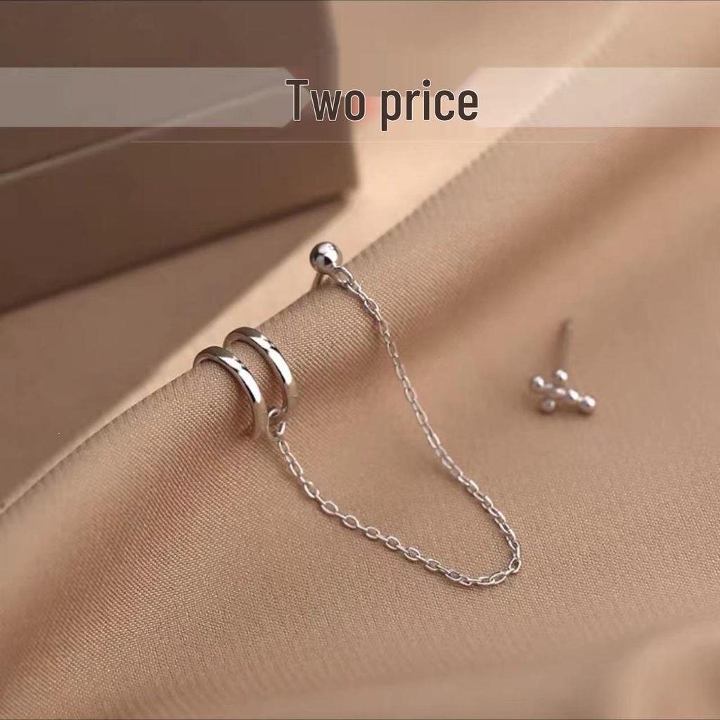 2023 Niche Best Sellers: Asymmetrical Cross Ear Studs & Personalized Ear Cuffs in 925 Sterling Silver