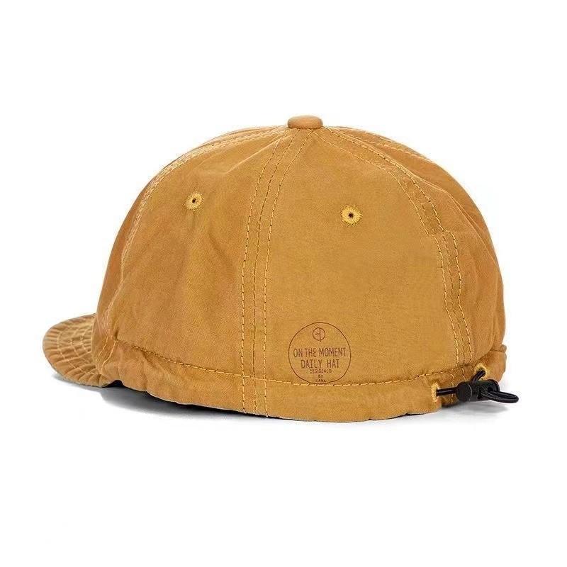 Soft Brim Round Logo Baseball Cap With Breathable Cotton For Casual Wear