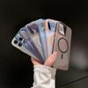Fashion Translucent Magnetic Case For Magsafe Wireless Charging For iPhone 15 14 Plus 13 12 Pro Max Shockproof Bumper Back Cover