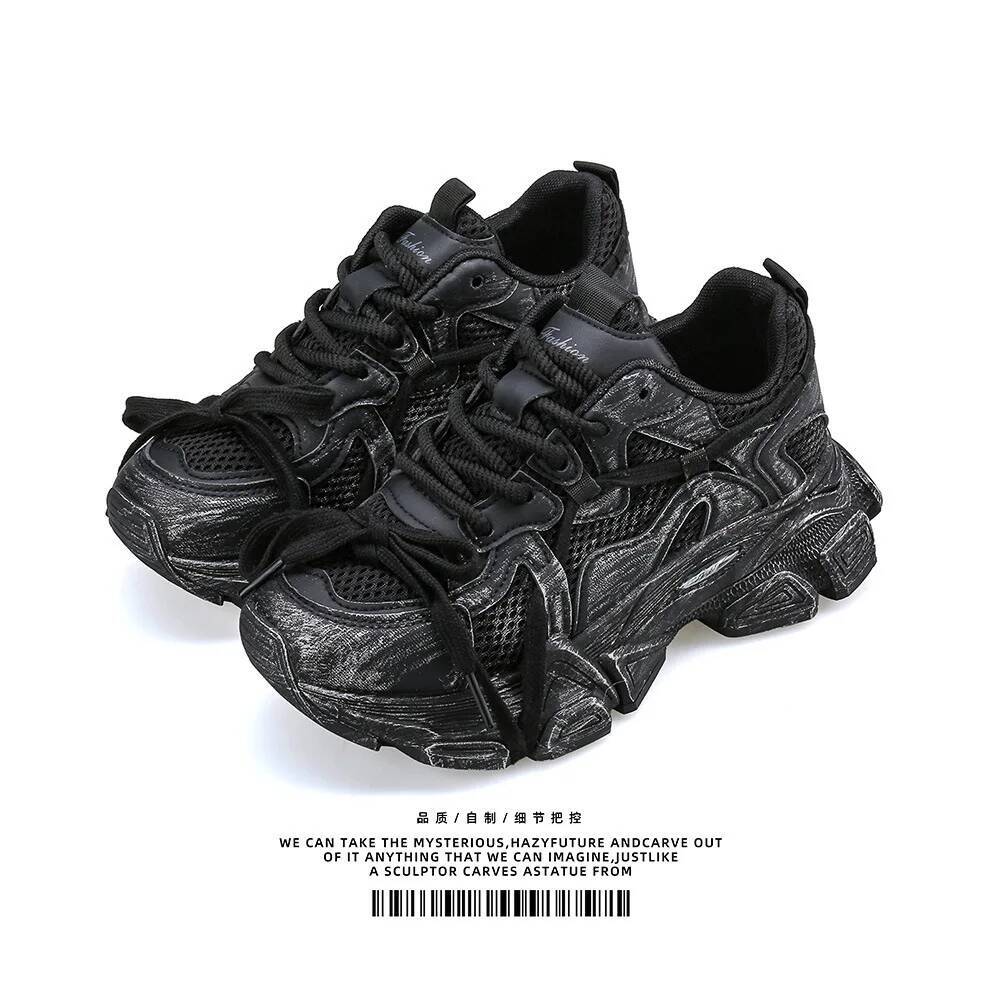 

Women S Casual Sneaker Sports Shoes Distressed Dirty Style Unisex Platform Lift Sneakers Casual Fashion Couples Chunky Sneakers 44