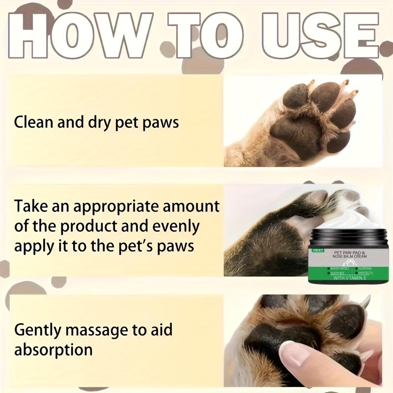 Crema per la cura degli animali domestici, Crema idratante per cani e gatti, Lenisce screpolature secche, Nutre in profondità unghie e naso degli animali domestici, Fornisce 24/7 di protezione con Vitamina E