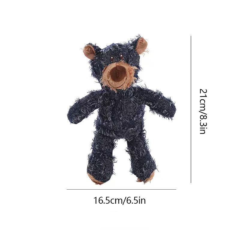 Pet Teddy Bear Soundmaking Toy Plush Interactive Dog Toys Grinding Cleaning Teeth Anti Bite Abreact Plaything Bear Pets Supplies