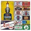 Car Gas Oil Sign Vintage Lubricant Metal Billboard Wall Plate Poster Decor Garage Auto Repair Shop Tin Sign Decorative Plaque