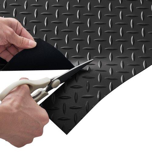 VEVOR Garage Floor Roll, 1.22 x 7.62 m Garage Flooring Mat, 3 mm Thickened Rubber Diamond Plate Floor Protector Mat, Non-Slip, Wear-resist Waterproof