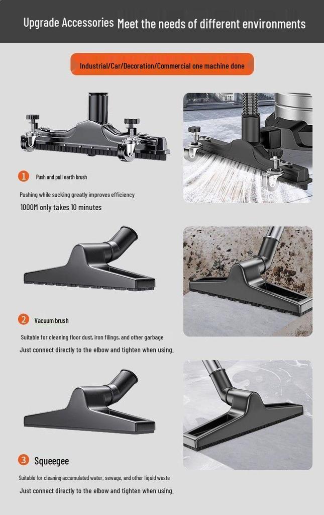 High-Power Industrial Carpet Vacuum Cleaner with Strong Suction and Water Capacity