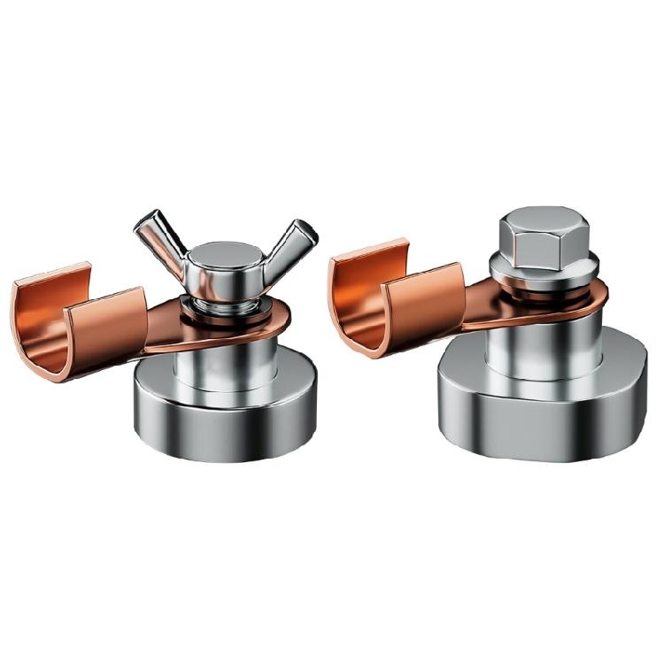 Heavy Duty Magnetic Welding Fixture Grounding Clamp, Quick Setups On Flat Or Curved Metal Face for Professional Welders