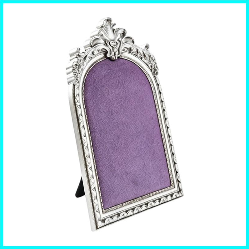 X6HE Ornamental Resin Jewelry Holder Photo Frame Earring Organization Decorative Shelf for Home and Shop Displays