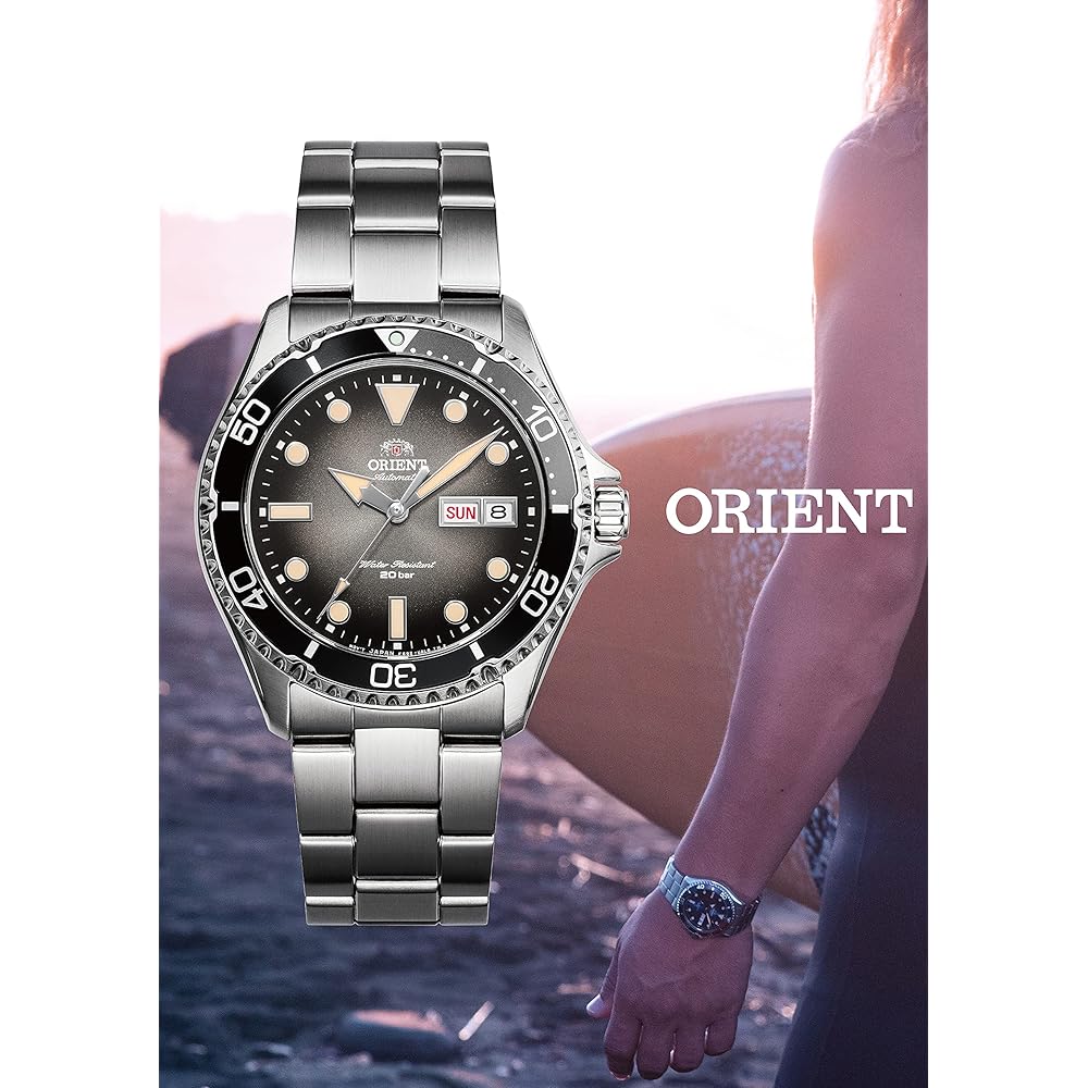 Reloj de Buceo Automático Orient Mako, para Hombre, Gris, RN-AA0810N, con Garantía del Fabricante Japonés