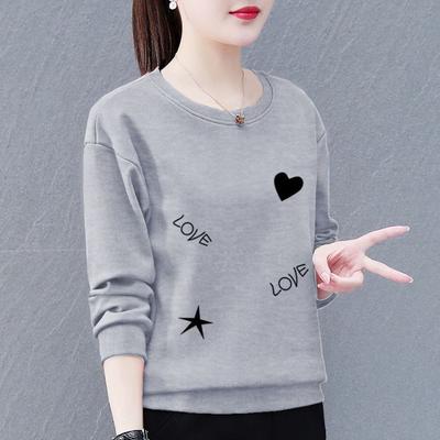 Maglioni da Donna Versione Coreana Maglioni da Donna Ampi Stampati Abiti da Mamma Sottili Girocollo Maniche Lunghe Top Donna Primavera e Autunno