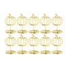 10Pcs Hollowed Pumpkin Note Holder Iron Wire Table Number Stands Photo Display Stand For Thanksgiving Table Decoration