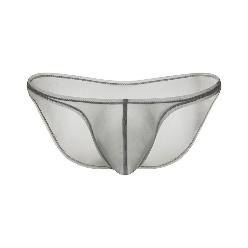 Men's Ultra-Light Ice Silk Transparent Thong Briefs