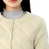 Women's Lightweight Round Neck Down Jacket – Fashionable Plus Size Thin Style with 90% Duck Down Filling.