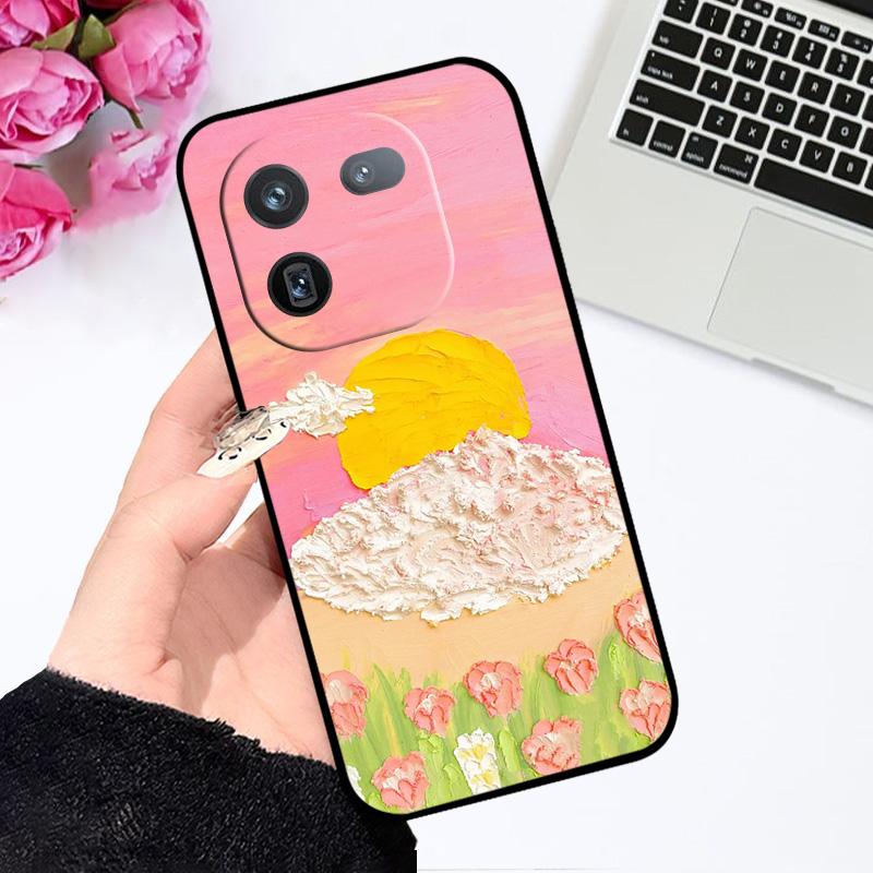 Case For iQOO 12 Pro 5G Cute Cartoon Fashion Shockproof Soft Silicone TPU Phone Bumper Cover For Vivo iQOO 12 Phone Fundas Bags