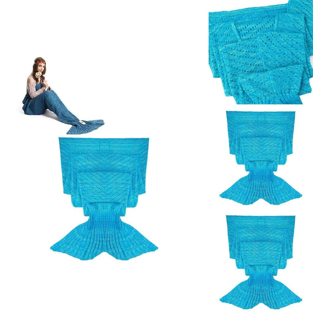 Mermaid Tail Throw Blanket With Acrylic Material For Kids And Adults Perfect For Spring And Fall