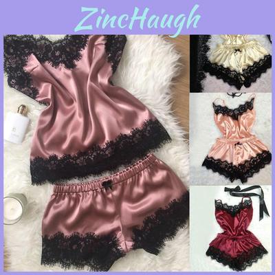Luxurious Women Lingerie Silk Lace Robe Dress Babydoll Nightdress Sleepwear Set