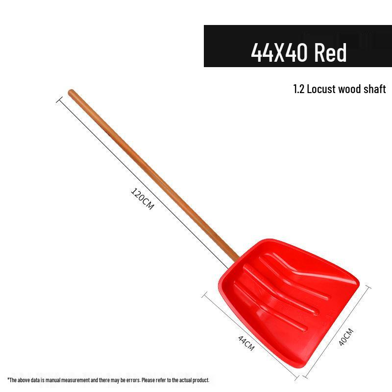 Extra Wide Tempered Iron and Plastic Snow & Grain Shovel