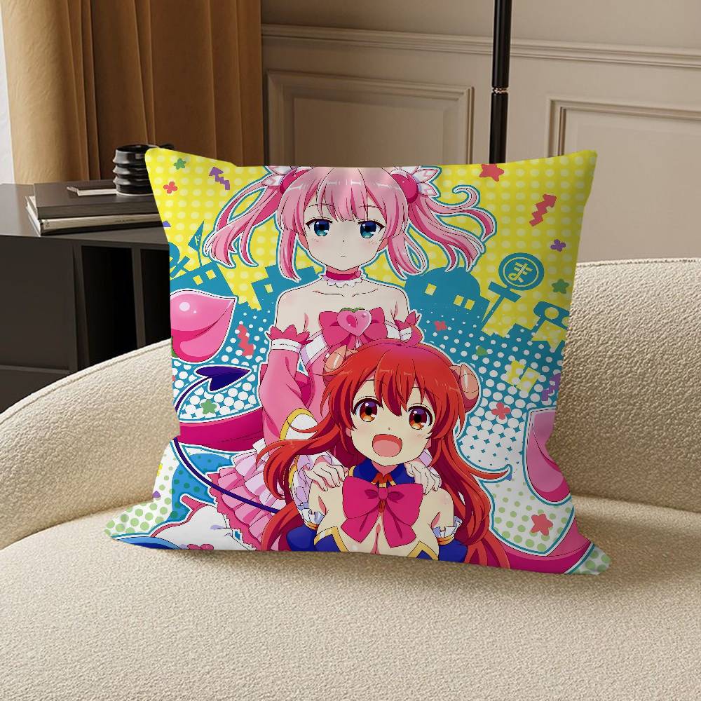 Anime T-The Demon Girl Next Door Ahorn Design Kissenbezug Fröhliche Herbsternte Dekor Feiertagsdekorati Kissenbezug