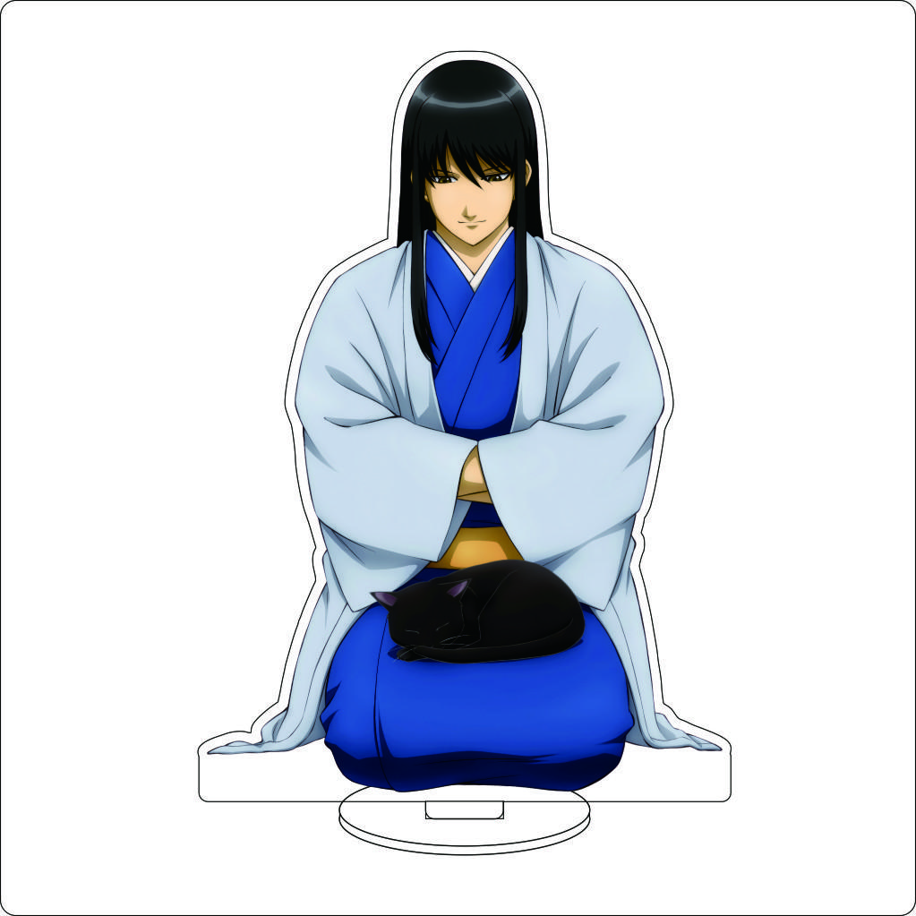 16CM Anime Gintama Cosplay Acrylic Stand Ornaments Kagura Kondou Isao Katsura Kotarou Sakata Gintoki Figure Stand Gifts
