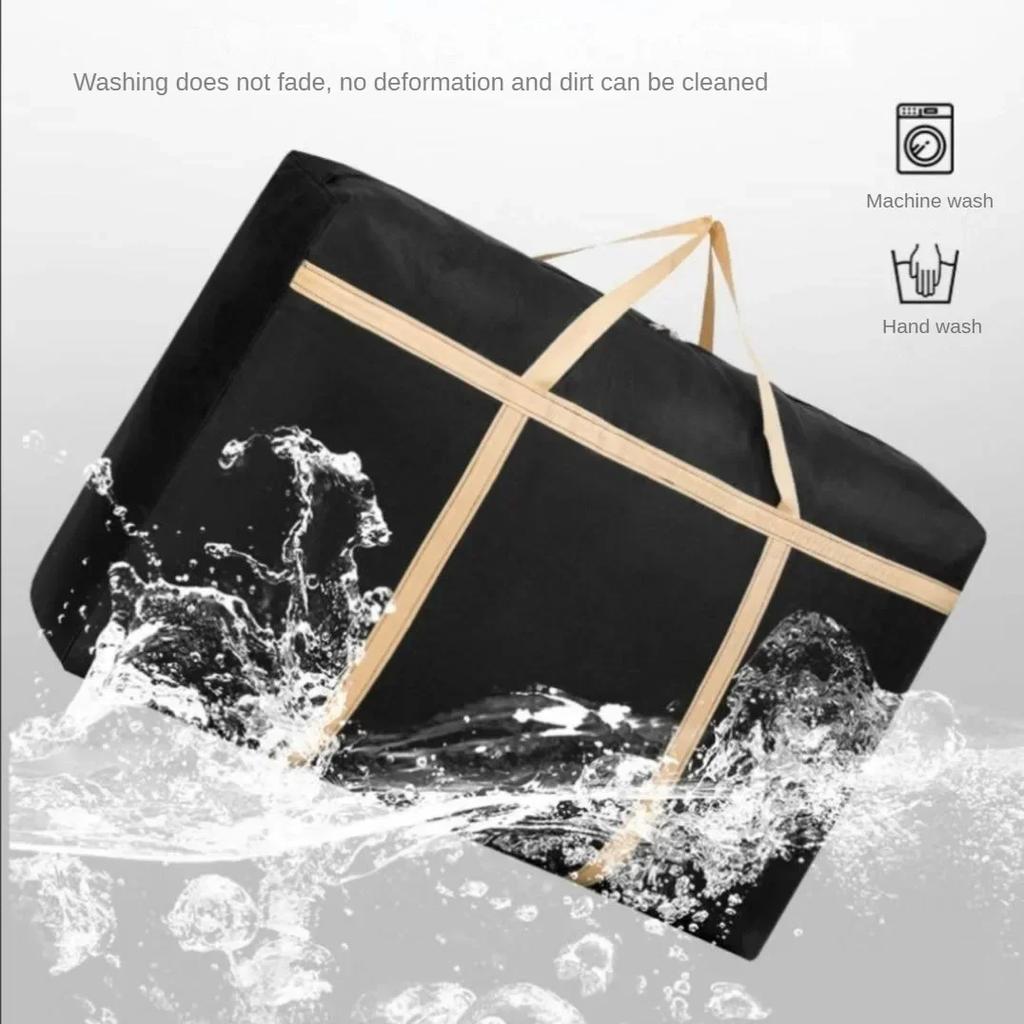 1 sac de déménagement en tissu Oxford, sac de voyage, sac de rangement de bagages, grande capacité, robuste, imperméable, pour vêtements, couettes