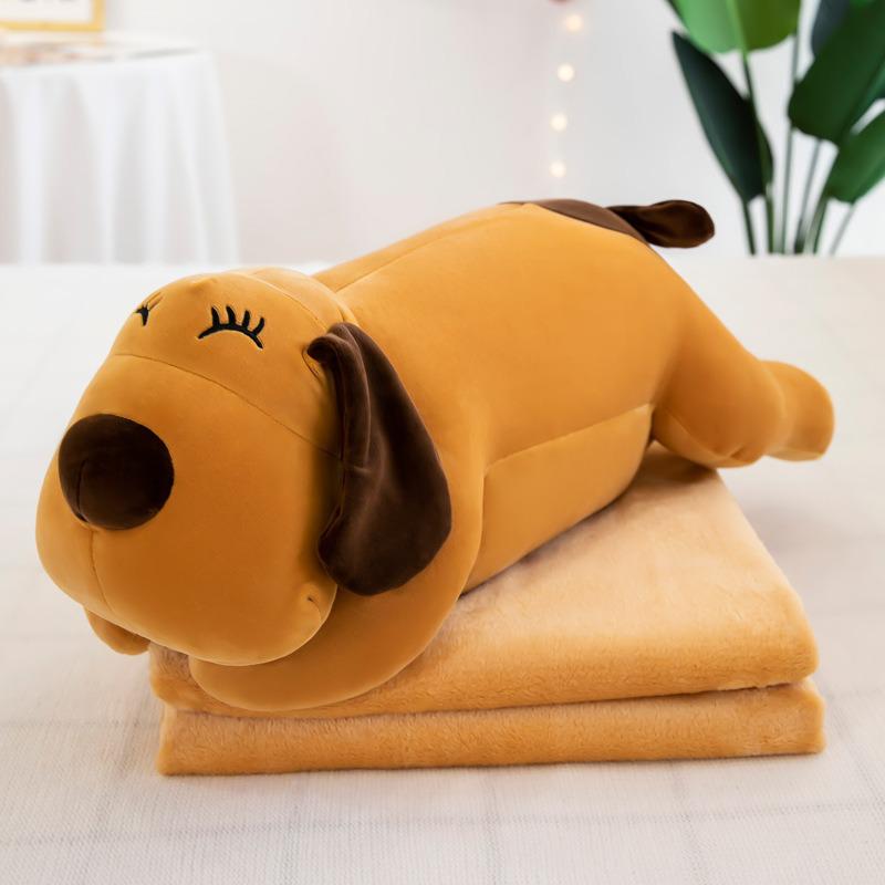Strawberry Hugging Pig & Little Bear Plush Toy Blanket – Dual-use Nap & Travel Comfort for Kids