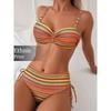 Sexy Print Hoge Taille Bikini Dames Badpak Twee Delig Bandjes Ontwerp Trendy Zwempak Vrouwen Modieuze Zwembadkleding