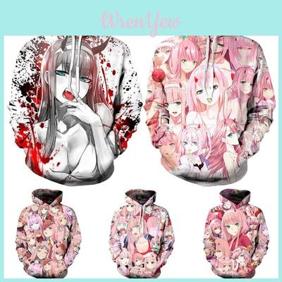 Hanorac Unisex Confortabil și Elegant cu Model Anime Darling In The Franxx Zero Two
