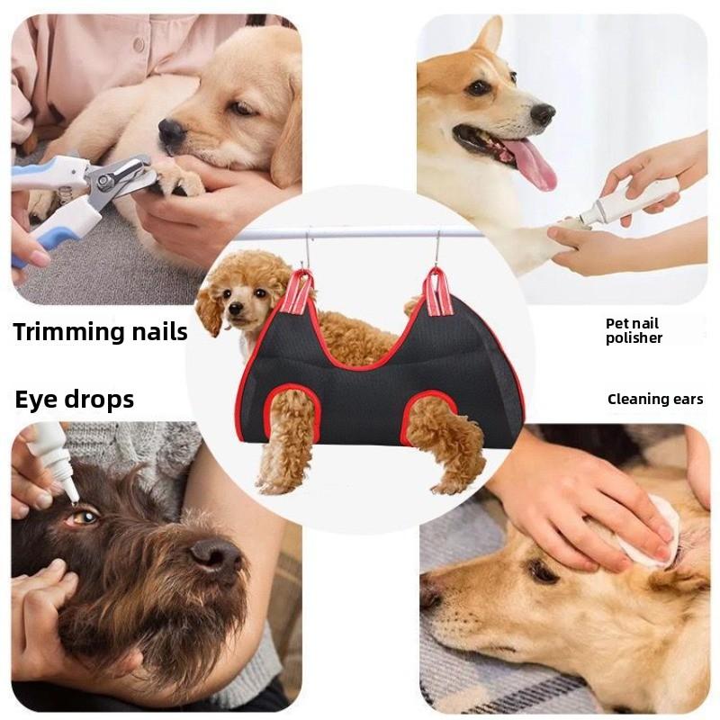 Pet Grooming Hammock Small Medium Cat Dogs Bath Care Accessories Nail Trimming Ear Cleaning Grooming Breathable Hammock Products