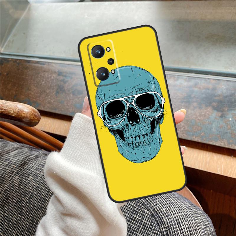 Gothic Skull Case For Realme 12 Pro Plus 11 13 14 C63 C61 C55 C51 C53 C25 C65 C67 C71 C75 GT6 GT7 15 Pro