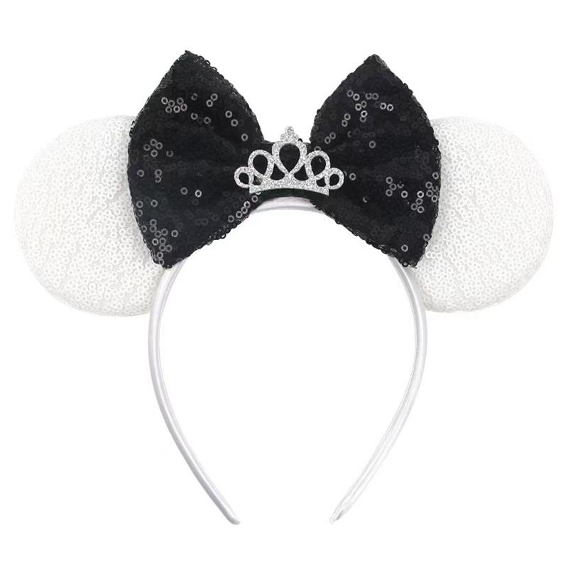 Newest Mouse Ears Headband Kid Adult Festival Party Sequins HairBow Hairband Women Girl Hair Accessories Gift