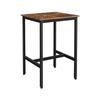 VASAGLE Breakfast Bar, Square Tall Bar Table, Heavy-Duty Steel Frame, 60 x 60 x 90 cm, Easy Assembly, for Kitchen Living Room, Industrial Style