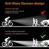 ONVIAN 2000 Lumen Bicycle 4 LED Bike Light Modes for Nighttime Sturdy Aluminum Alloy for Bike Quad Handlebar Accessory Headlight, Rechargeable, Ride,