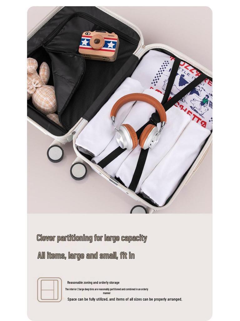 Stylish Lightweight Durable Suitcase with Combination Lock for Women, Men, and Students
