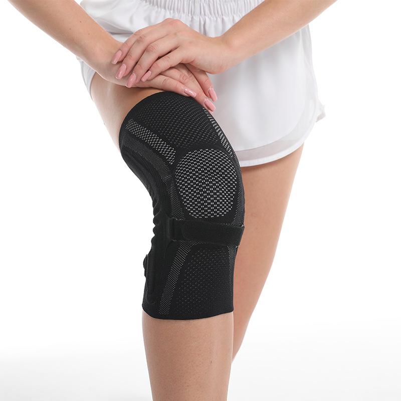 Single Flat Knitting Machine Knitting Pressurized Anti-slip Knee Pads Outdoor Mountaineering Basketball Fitness Silicone Massage Spring Strip