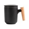 1Set Tea Separation Cup Wooden Handle Delicate Practical Office Travel Workout Gift Tea Water Bottle Ceramic Cup