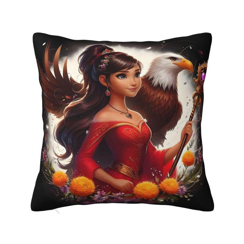 Пользовательская Мультяшная Наволочка Елена из Авалора 40x40см Дисней Аниме Кавайная Бархатная Милая Декоративная Наволочка для Подушки Декор Гостиной 12x12Inch