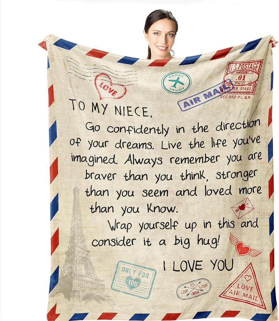 Wisegem Soft Cozy Throw Blanket x Perfect Romantic Gift for Girlfriends Christmas Birthday Valentines Day  Anniversary