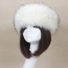 Women's Hat Faux Fox Fur Headband Hat Autumn and Winter Warm Headband Hat Plush Open Top Hat