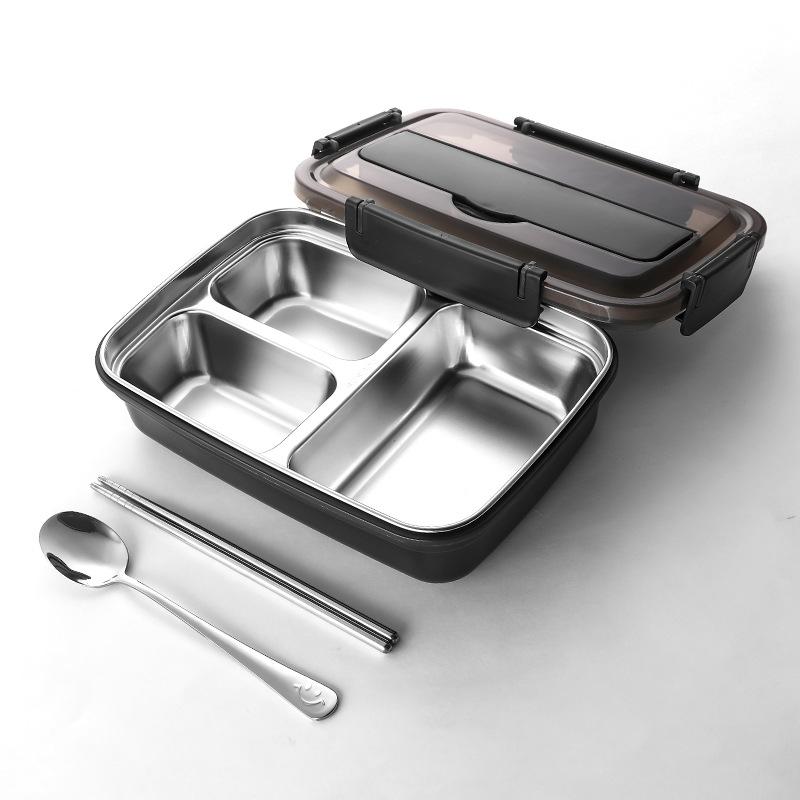 Container Students Office Workers Leak Proof Stainless Steel Lunch Box