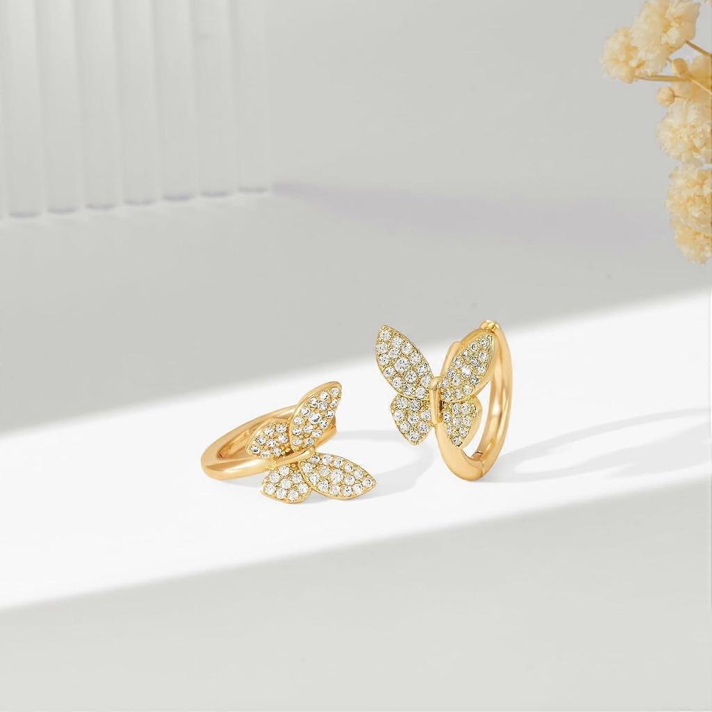 Cubic Zirconia Huggie Earrings 14k Gold Plated Tiny Earrings Small Huggie Hoop Earrings Simple Lightweight Hoops Gift for Women