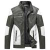 New Leather Men's Velvet Jacket Spring and Autumn Casual Korean Style Stand Collar PU Leather Jacket Trend