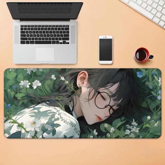 Mouse Pad Desenho Animado Retangular Impermeável para Casa Escritório Jogos Computador Laptop Mousepad Tapete de Mesa com Base de Borracha Antiderrapante Acessórios para PC