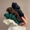 Sweet Korean Style Oversized Chiffon Scrunchies, Retro Fold Design Fashion Hair Accessory