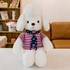 White Cartoon Dog Animal Stuffed Plush Toy Scarf Doll Children Birthday Gifts