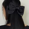 Lucirzu Royal Satin Bow Hair Clip (black)