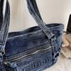 Large Capacity Commuter Tote Bag Women's Denim Shoulder Crossbody Bag