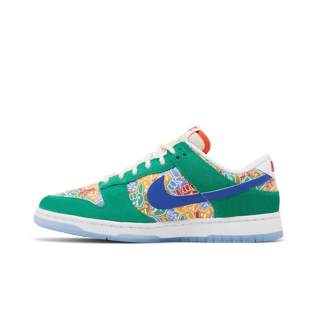 Nike Dunk Low 'Foam Finger' (Unisex) Stadium Green / White / University Red / Old Royal Skateboard Shoes DZ5184 300