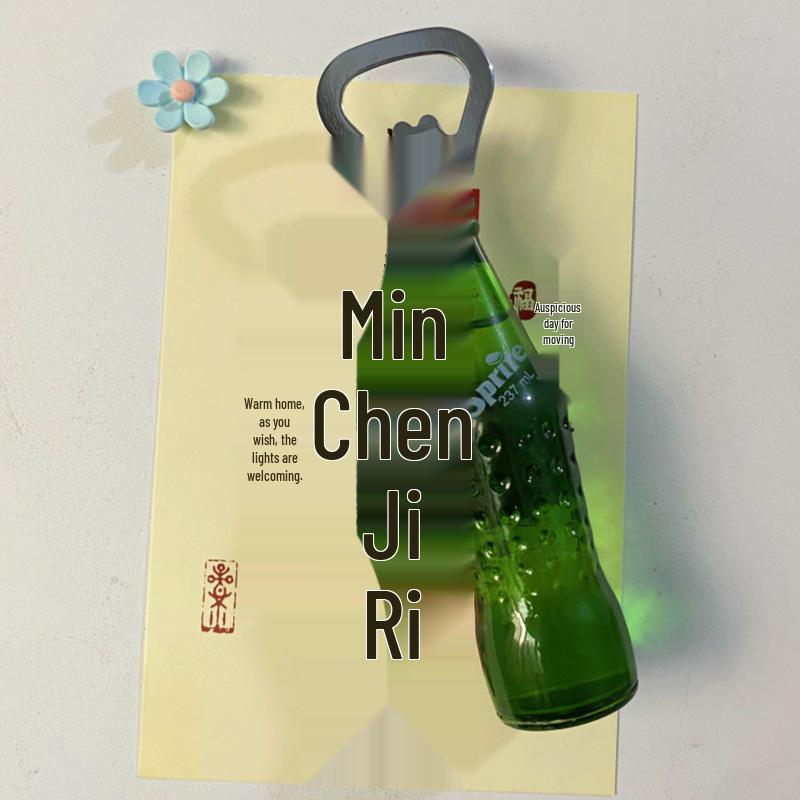 Creative Magnetic Tanghulu Cheese Beer Bottle Opener – Refrigerator Magnet Resin Decor.